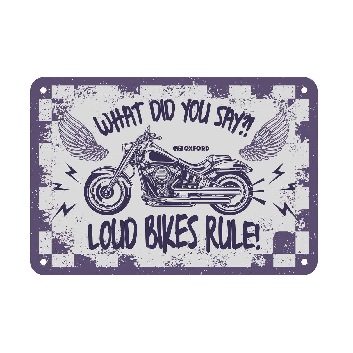 Oxford OX362 Garage Workshop Metal Sign: Loud Bikes Rule