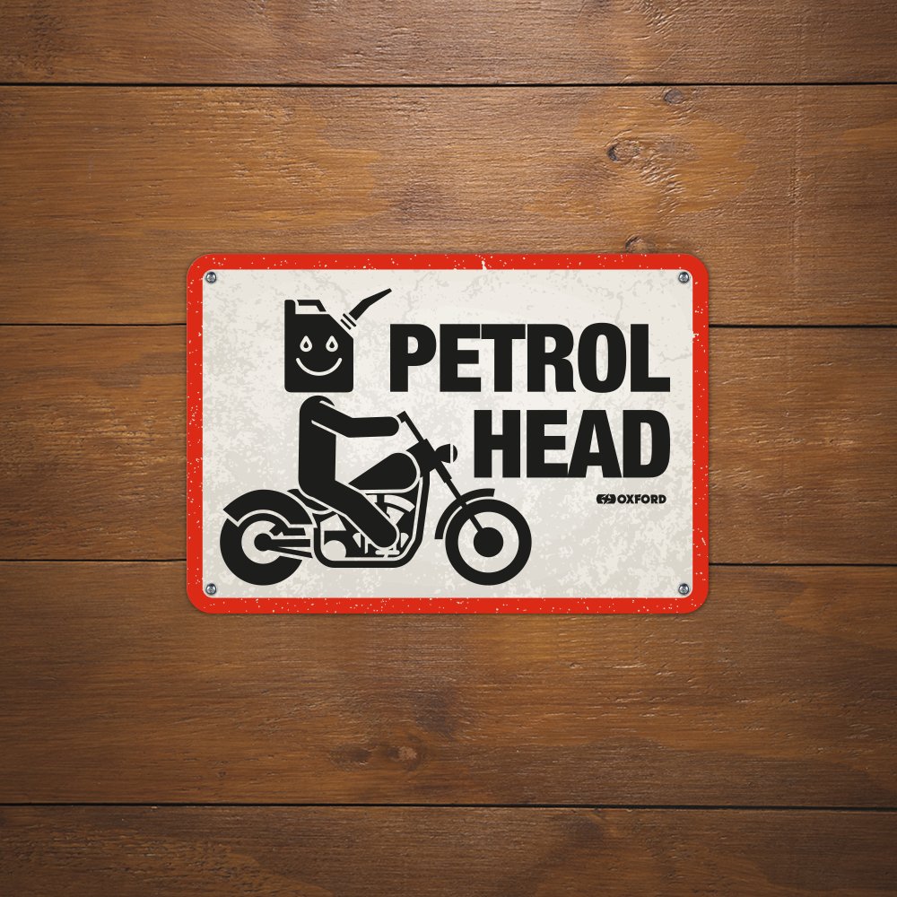 Oxford OX358 Garage Workshop Metal Sign: Petrol Head
