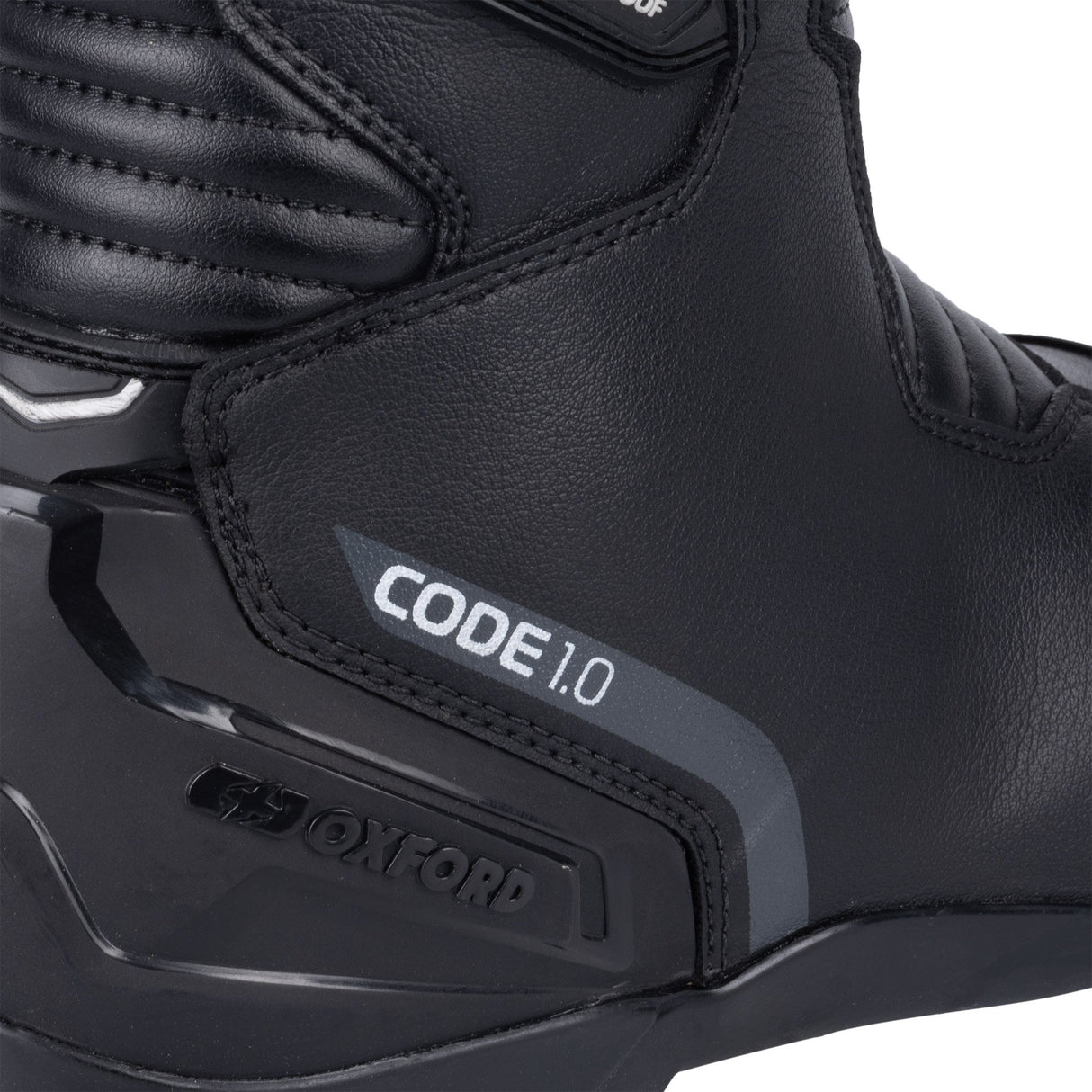 Oxford Code 1.0 Mid Motorcycle Boots - Stealth Black