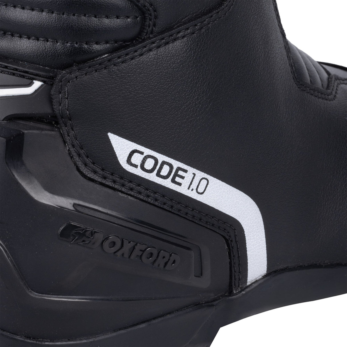 Oxford Code 1.0 Mid Motorcycle Boots - Black/White