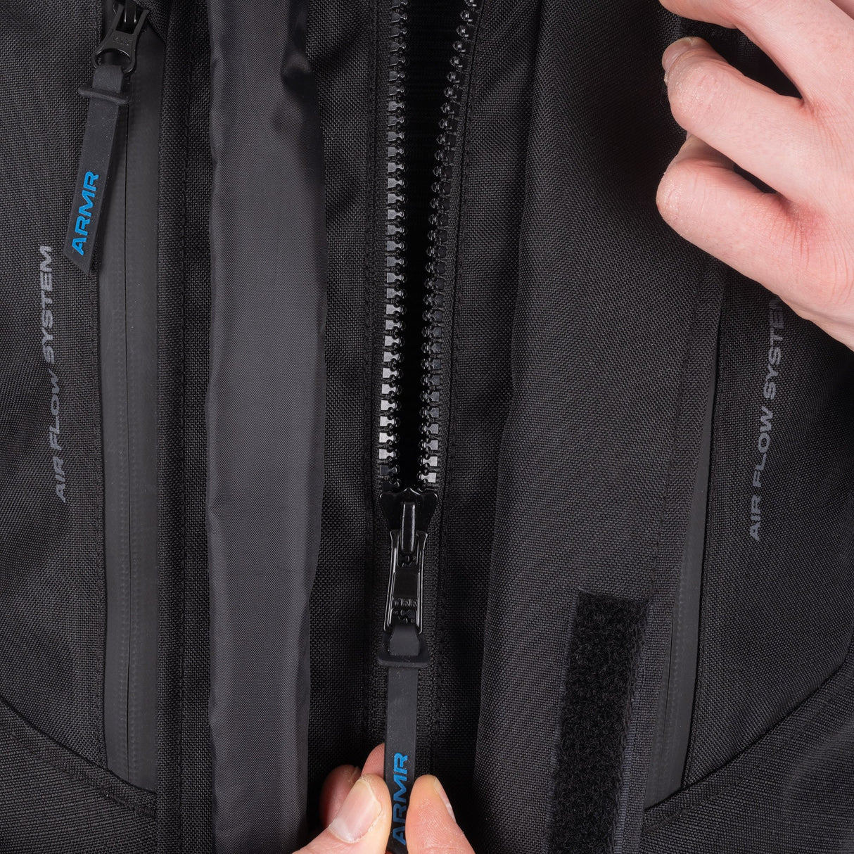 ARMR Kiso 4.0 Men's Waterproof Motorcycle Jacket Black Light Grey Blue