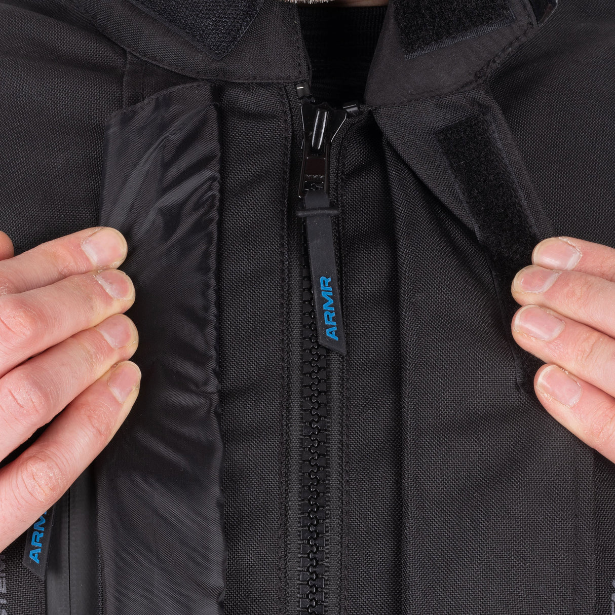 ARMR Kiso 4.0 Men's Waterproof Motorcycle Jacket Black Light Grey Blue