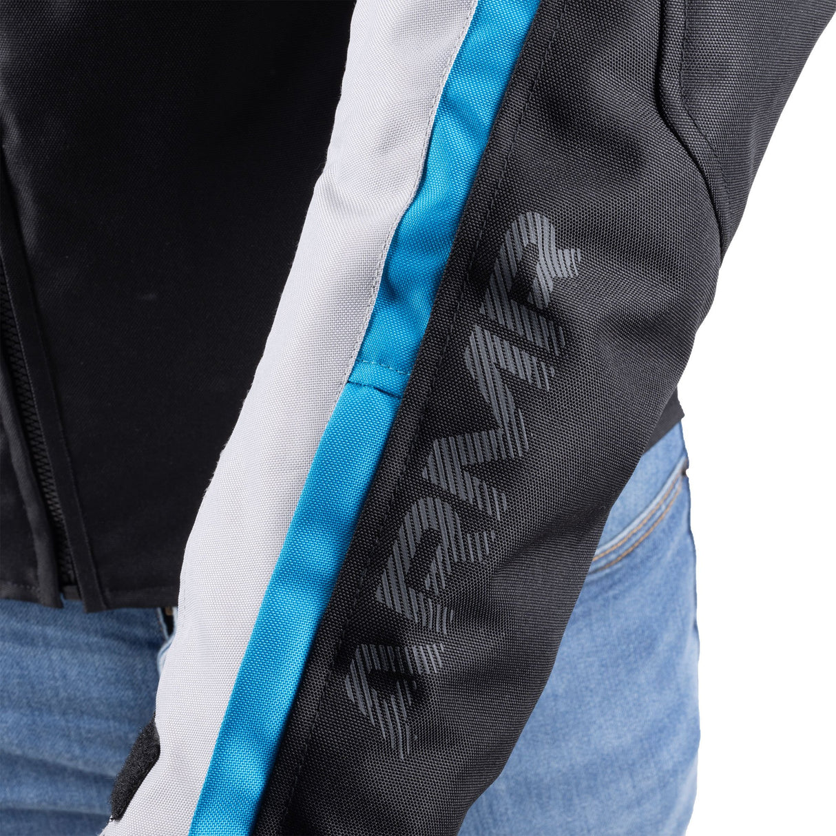 ARMR Eyoshi 3.0 Men's Waterproof Motorcycle Jacket Black Light Grey Blue