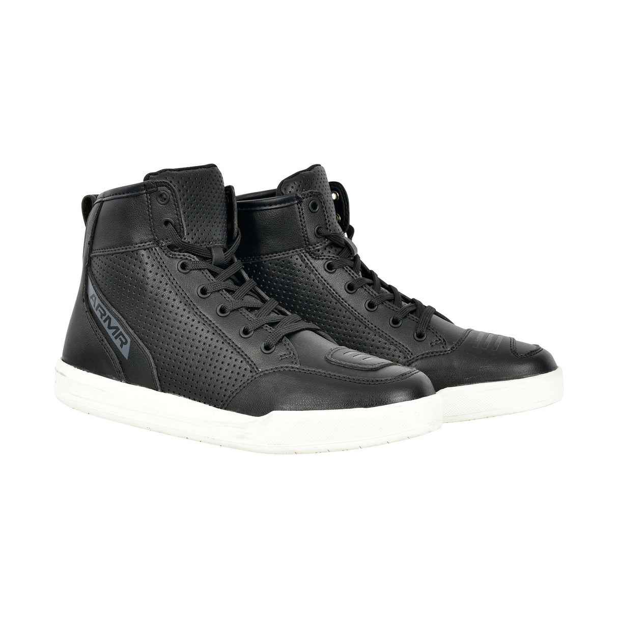 ARMR Aki 1.0 Air Motorcycle Boots Black Hitop Trainers