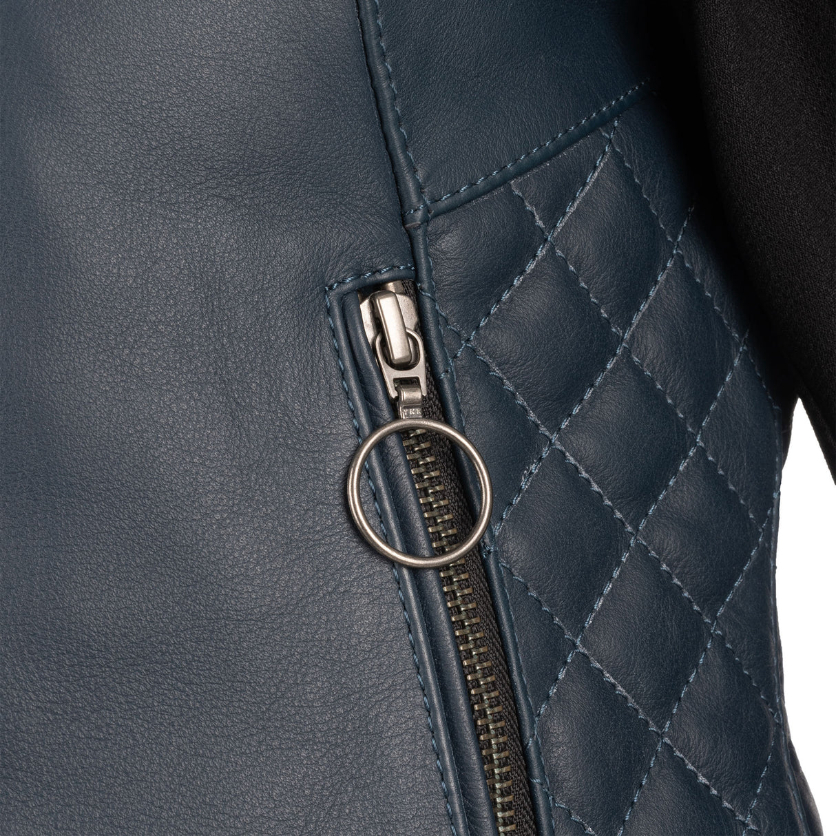 Oxford Radley Ladies Leather Motorcycle Jacket Teal