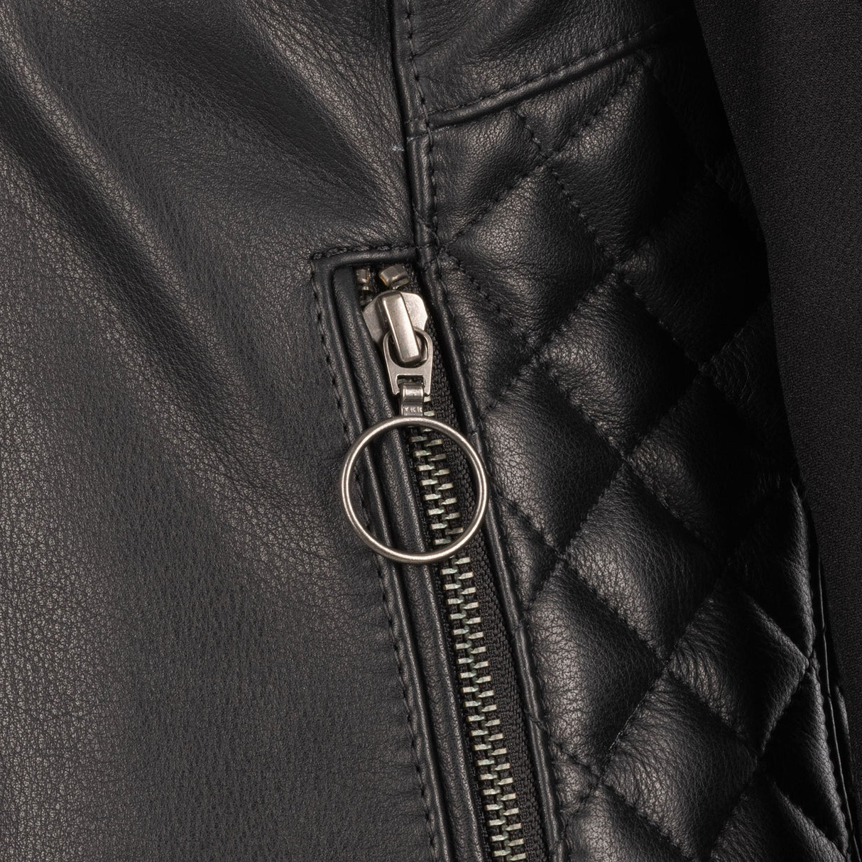 Oxford Radley Ladies Leather Motorcycle Jacket Black