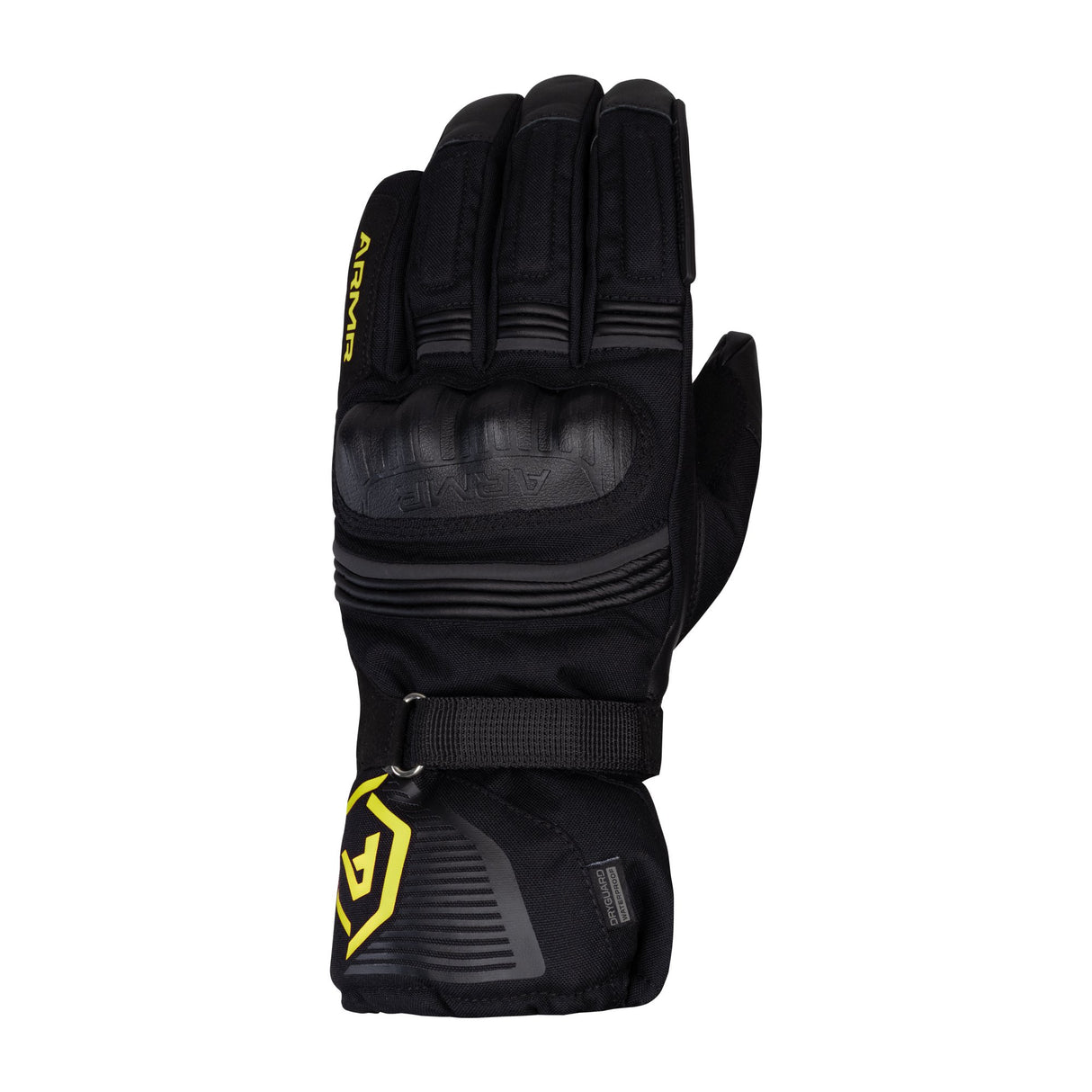 ARMR Kumaji 3.0 Waterproof Motorcycle Gloves Black Yellow Fluorescent