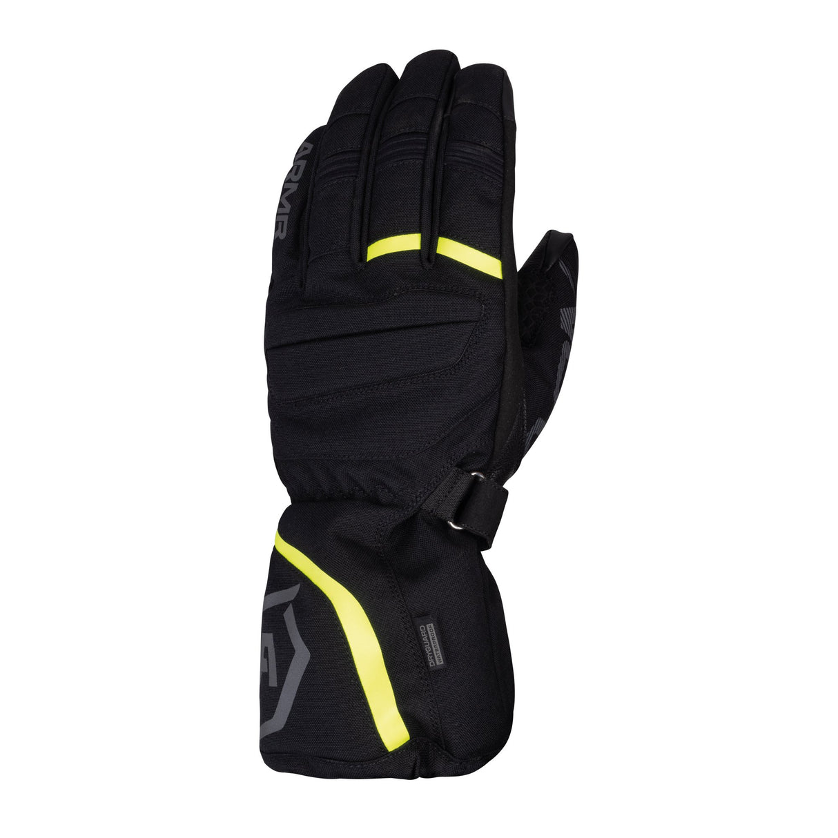 ARMR Kiso 4.0 Waterproof Motorcycle Gloves Black Yellow Fluorescent