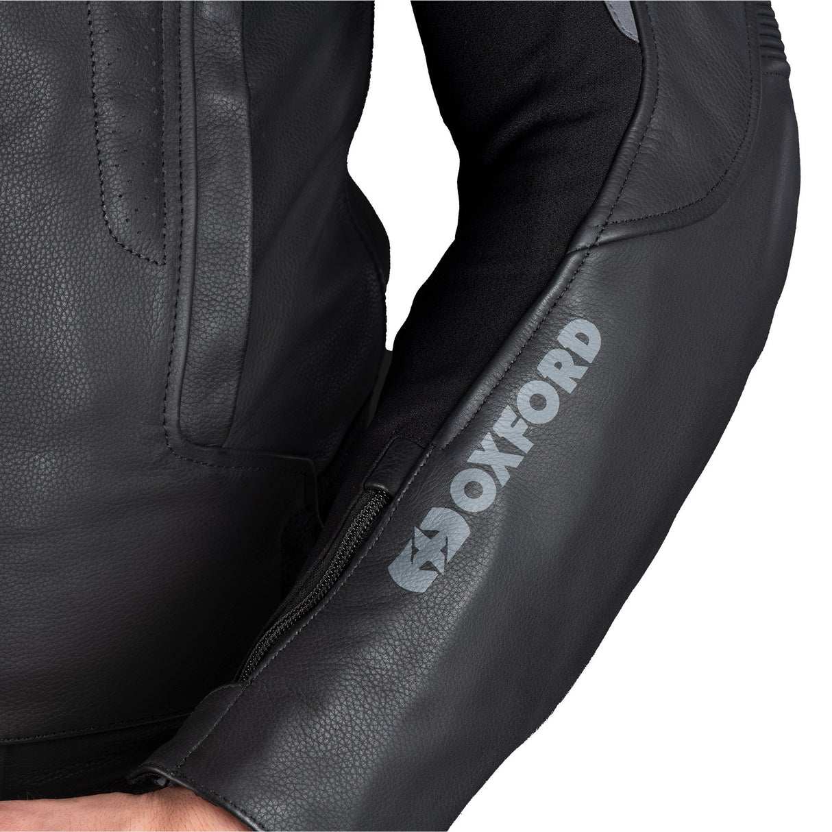 Oxford Cypher 1.0 Men's Leather Motorcycle Jacket Black