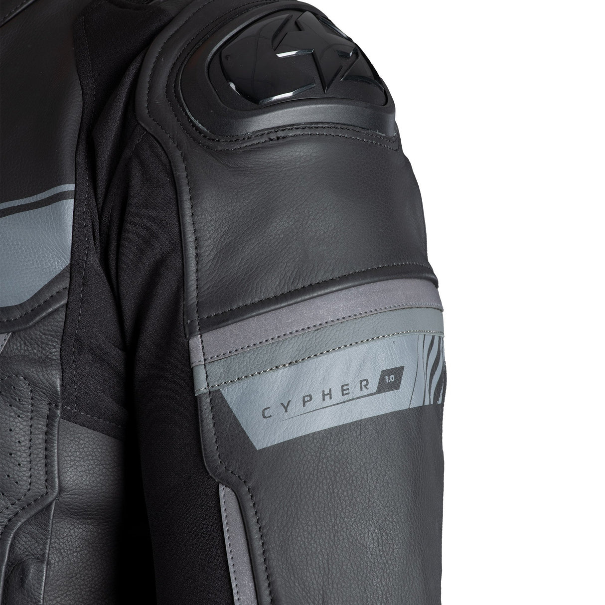 Oxford Cypher 1.0 Men's Leather Motorcycle Jacket Black