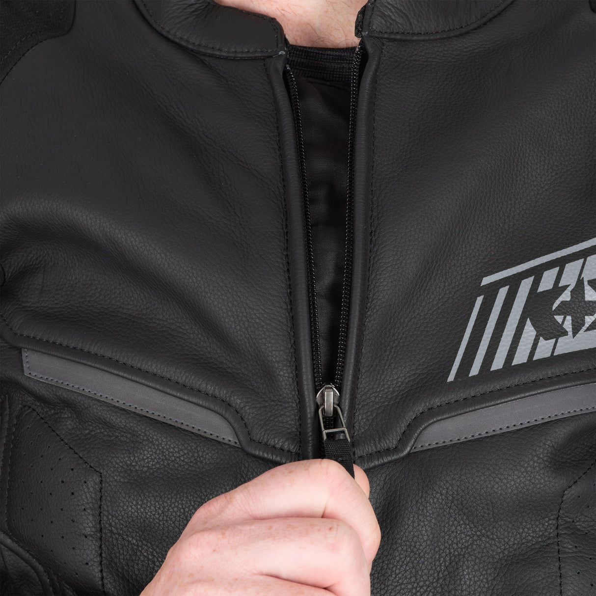 Oxford Cypher 1.0 Men's Leather Motorcycle Jacket Black