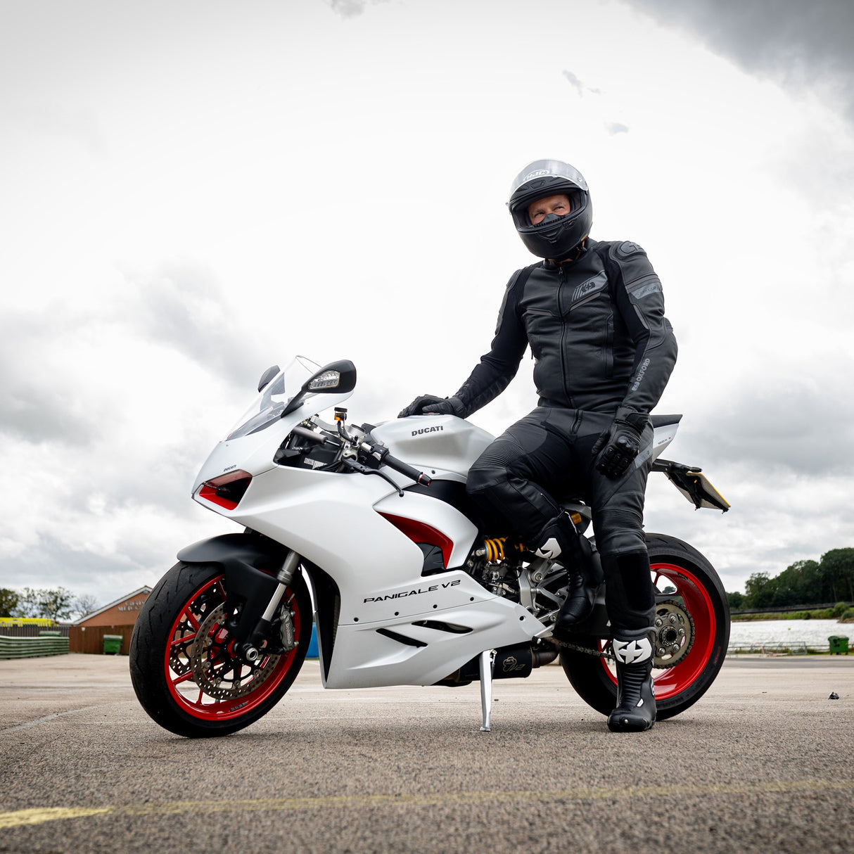 Oxford Cypher 1.0 Men's Leather Motorcycle Jacket Black