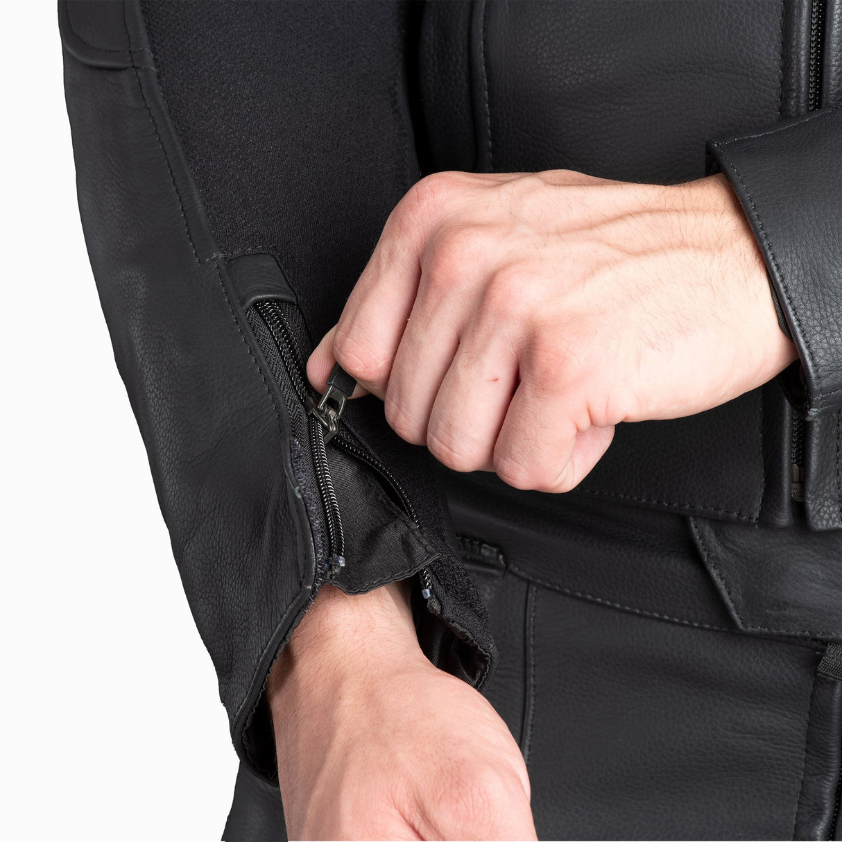 Oxford Cypher 1.0 Men's Leather Black/Fluo Yellow Motorcycle Jacket