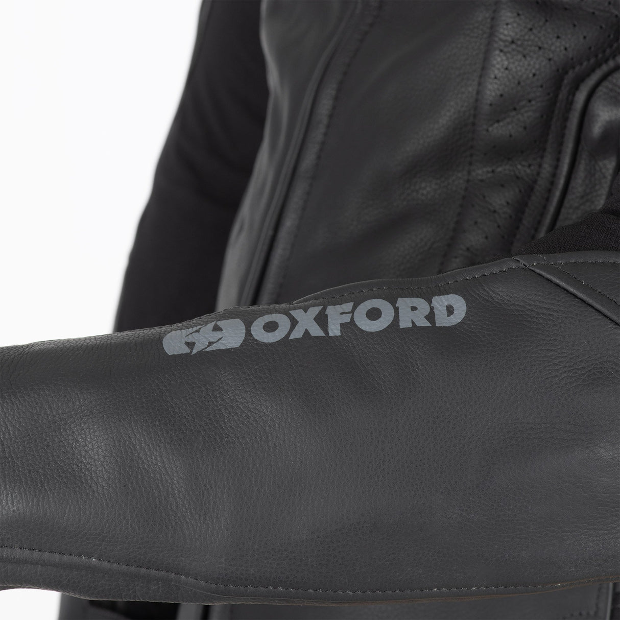 Oxford Cypher 1.0 Men's Leather Black/Fluo Yellow Motorcycle Jacket