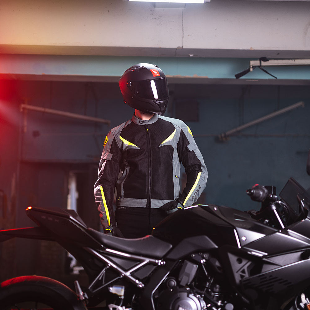 ARMR Eyoshi 3.0 Air Men's Motorcycle Jacket Black Green Fluo Yellow