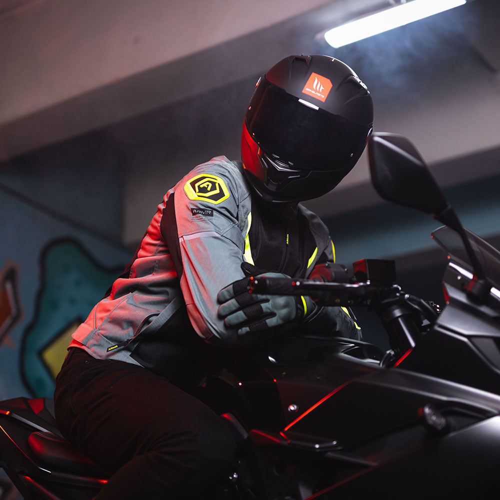 ARMR Eyoshi 3.0 Air Men's Motorcycle Jacket Black Green Fluo Yellow