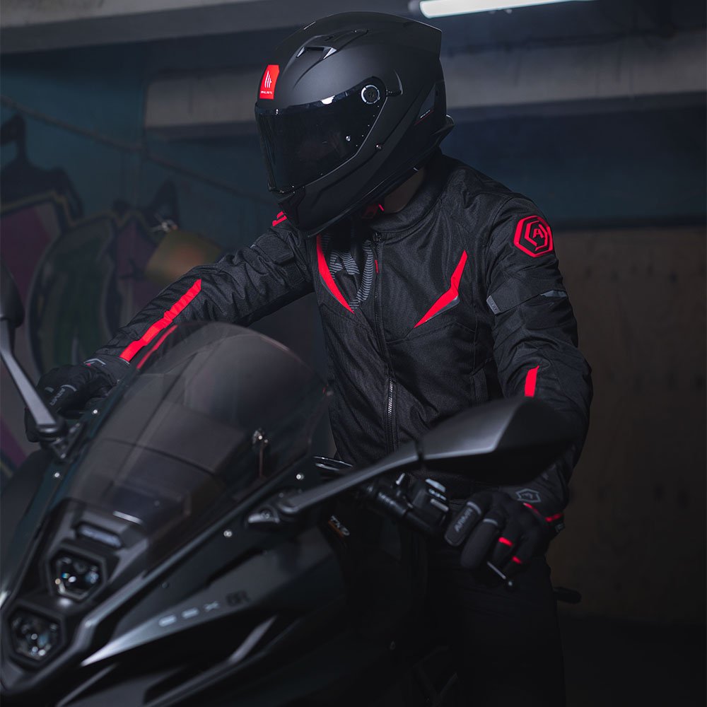 ARMR Eyoshi 3.0 Men's Waterproof Motorcycle Jacket Black Red