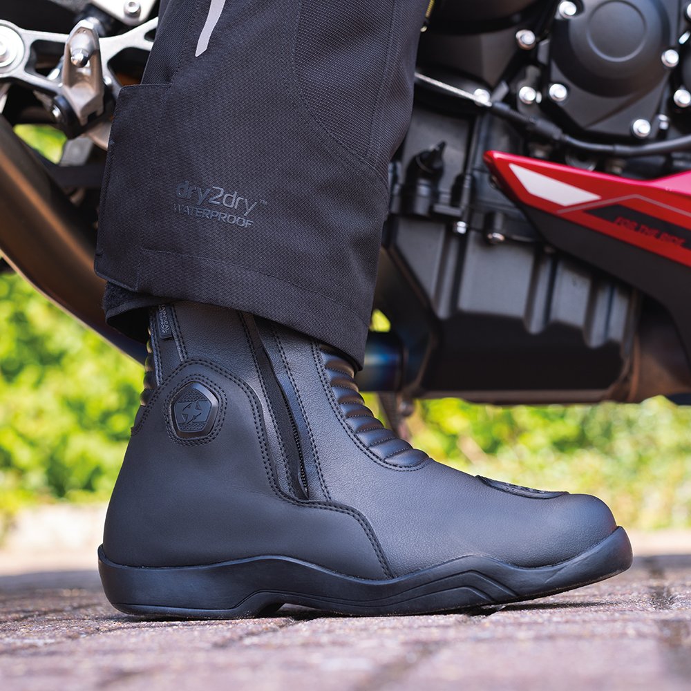 Oxford Hunter Twin Zip Motorcycle Boots Black