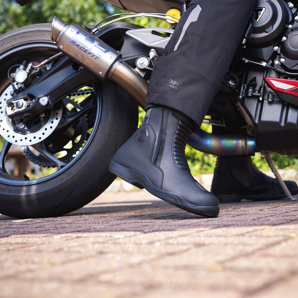 Oxford Hunter Twin Zip Motorcycle Boots Black