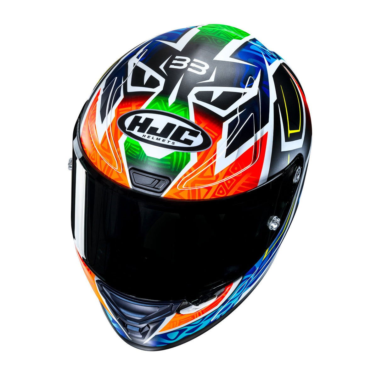 HJC RPHA 1 Binder Replica MC27SF Blue Orange Motorcycle Helmet