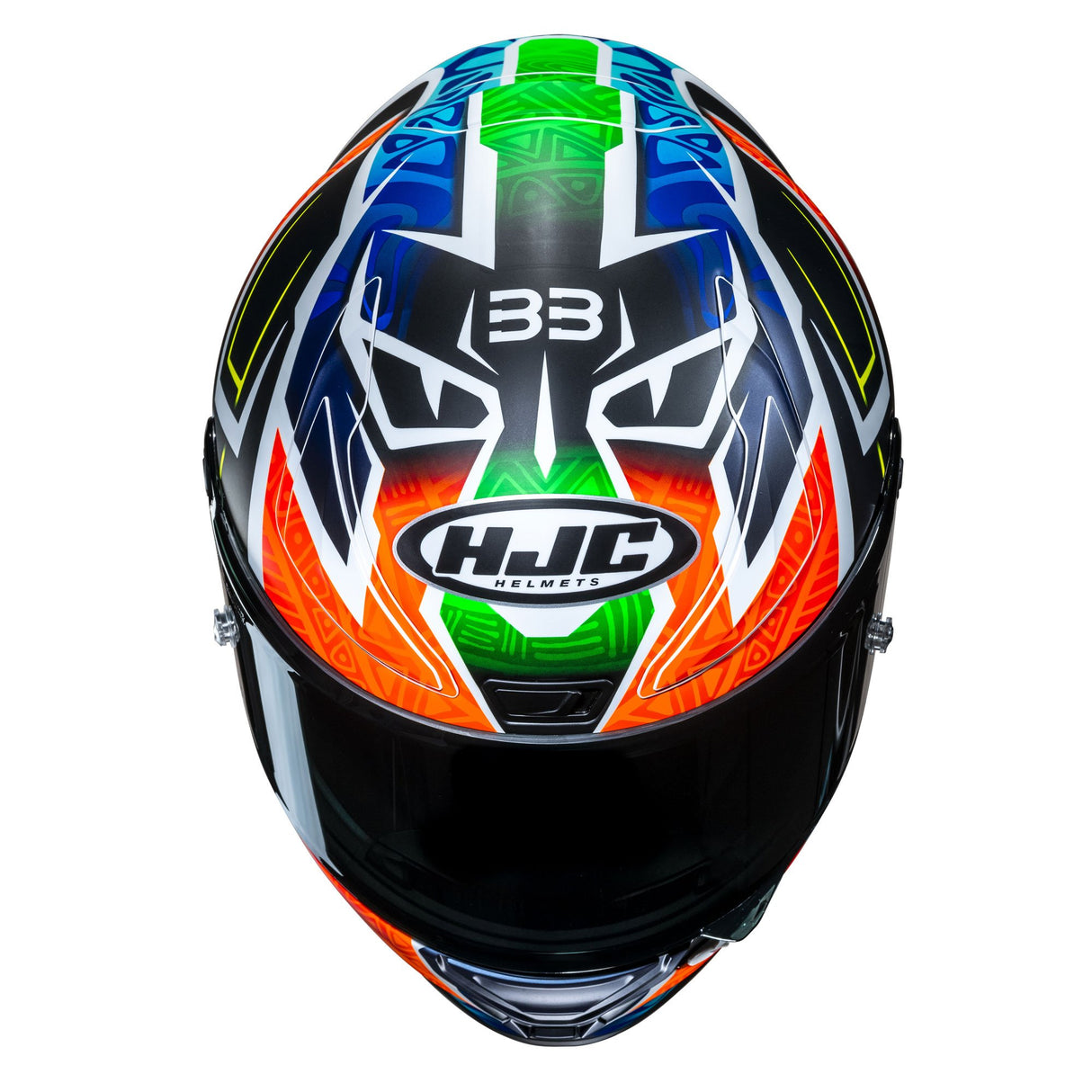 HJC RPHA 1 Binder Replica MC27SF Blue Orange Motorcycle Helmet