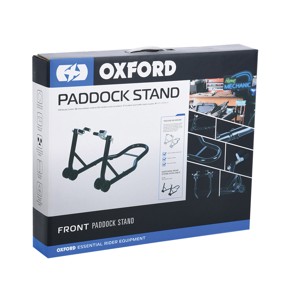Oxford SP822 Motorcycle Black Front Paddock Stand 2.0 Heavy Duty