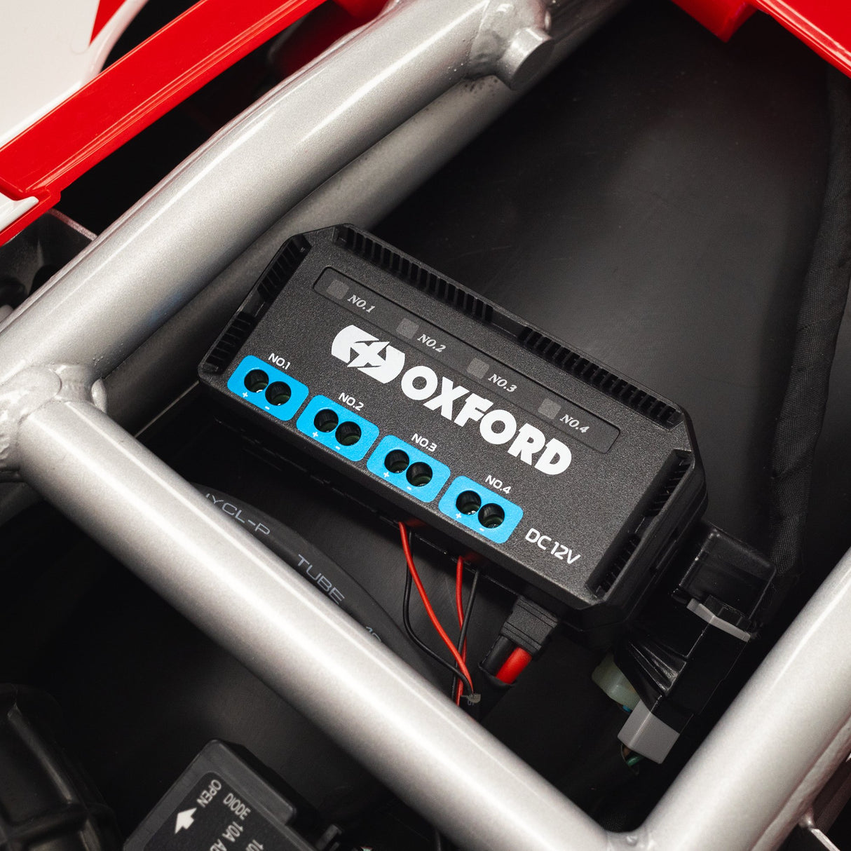 Oxford EL112 Motorcycle Junction Box - 12V With Fused Power Outlets