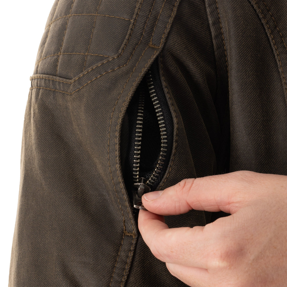 Oxford Sterling D2D Ladies Motorcycle Jacket Khaki