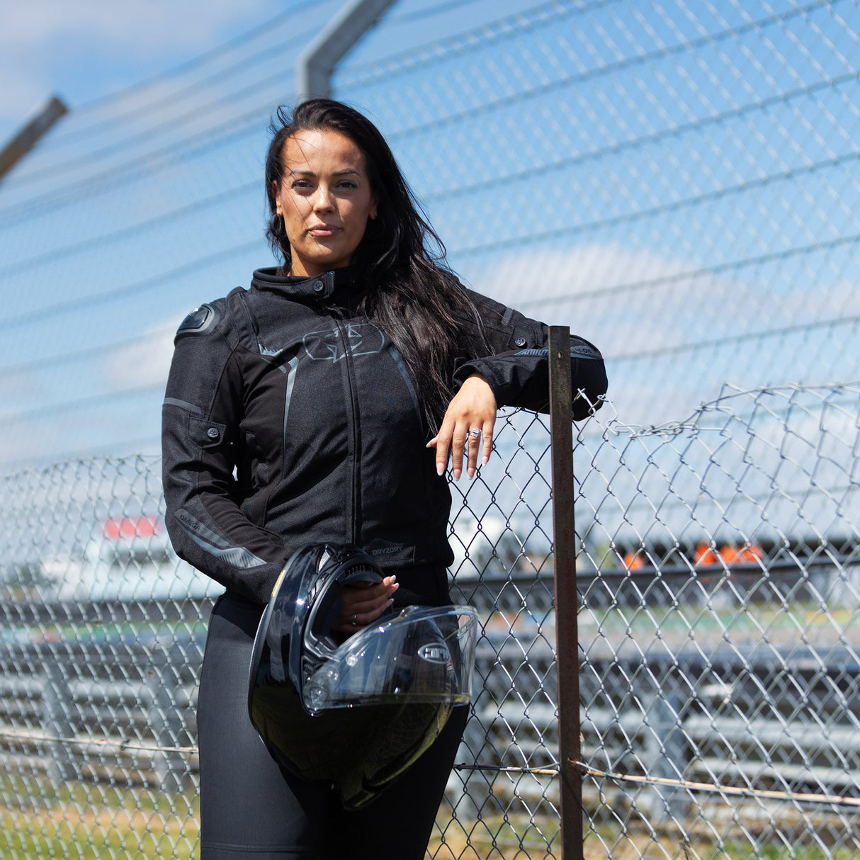 Oxford Omega 1.0 D2D Ladies Motorcycle Jacket Stealth Black