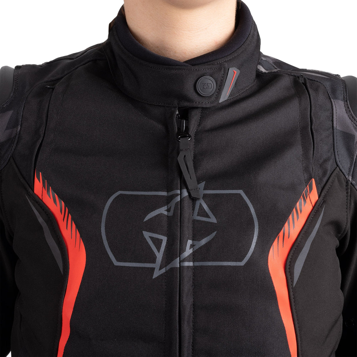 Oxford Omega 1.0 D2D Ladies Motorcycle Jacket Black Camo Red
