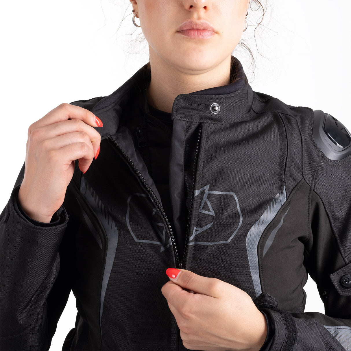 Oxford Omega 1.0 D2D Ladies Motorcycle Jacket Stealth Black