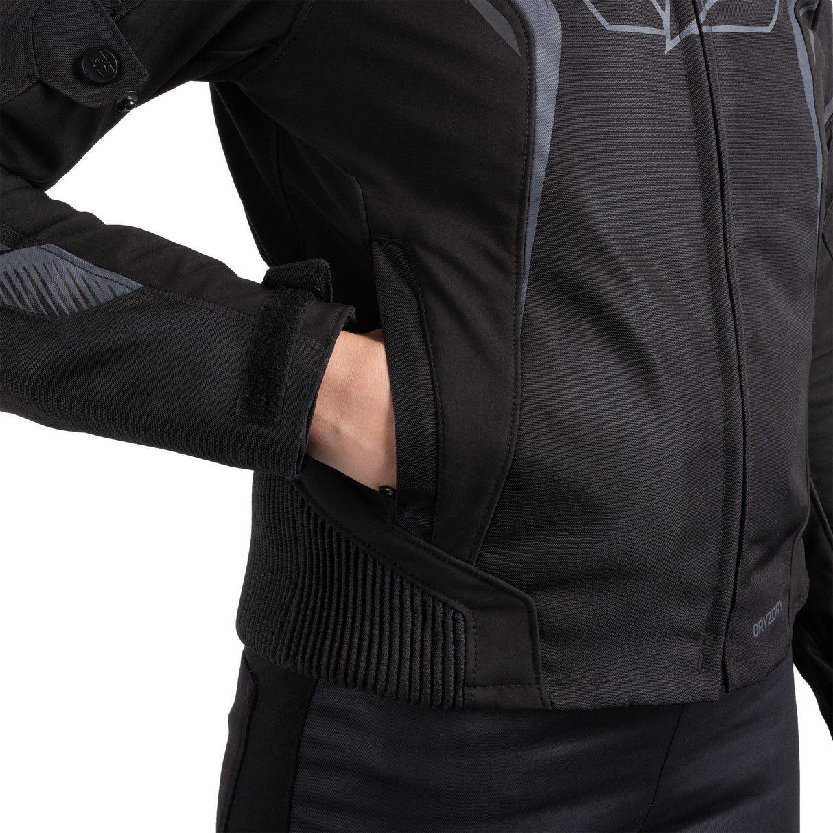 Oxford Omega 1.0 D2D Ladies Motorcycle Jacket Stealth Black