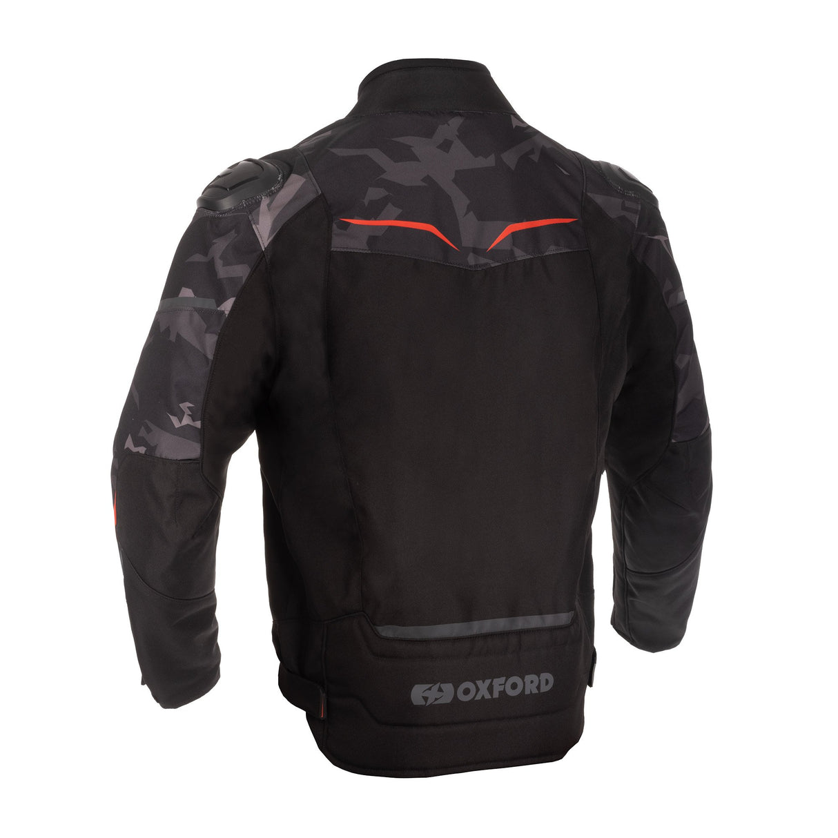 Oxford Omega 1.0 D2D Men's Motorcycle Jacket Black Camo Red