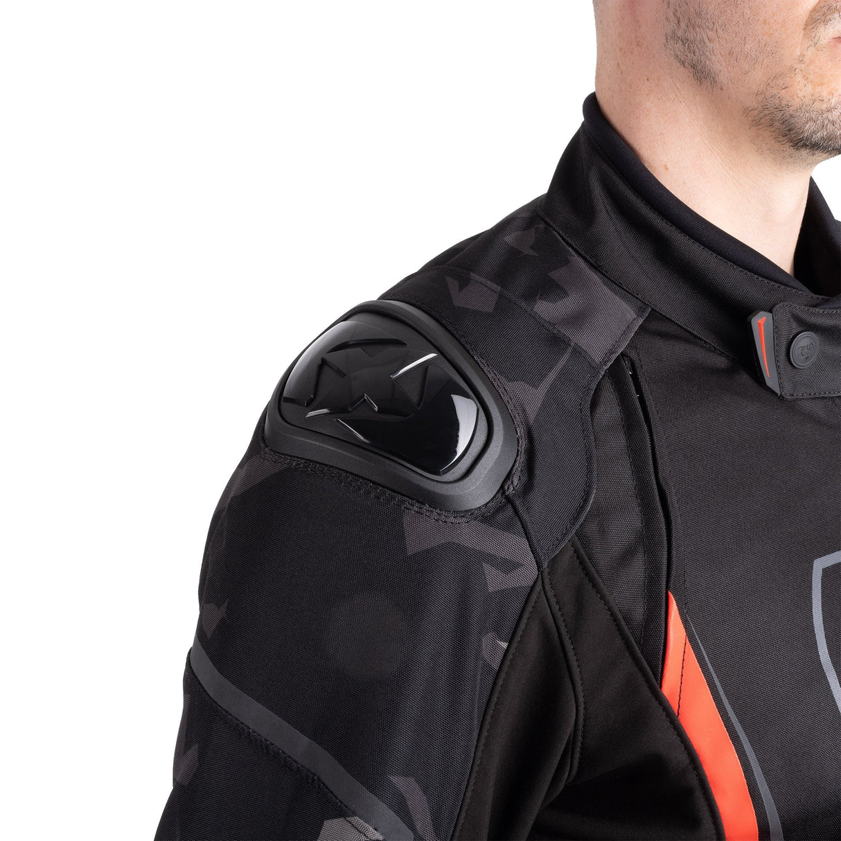 Oxford Omega 1.0 D2D Men's Motorcycle Jacket Black Camo Red