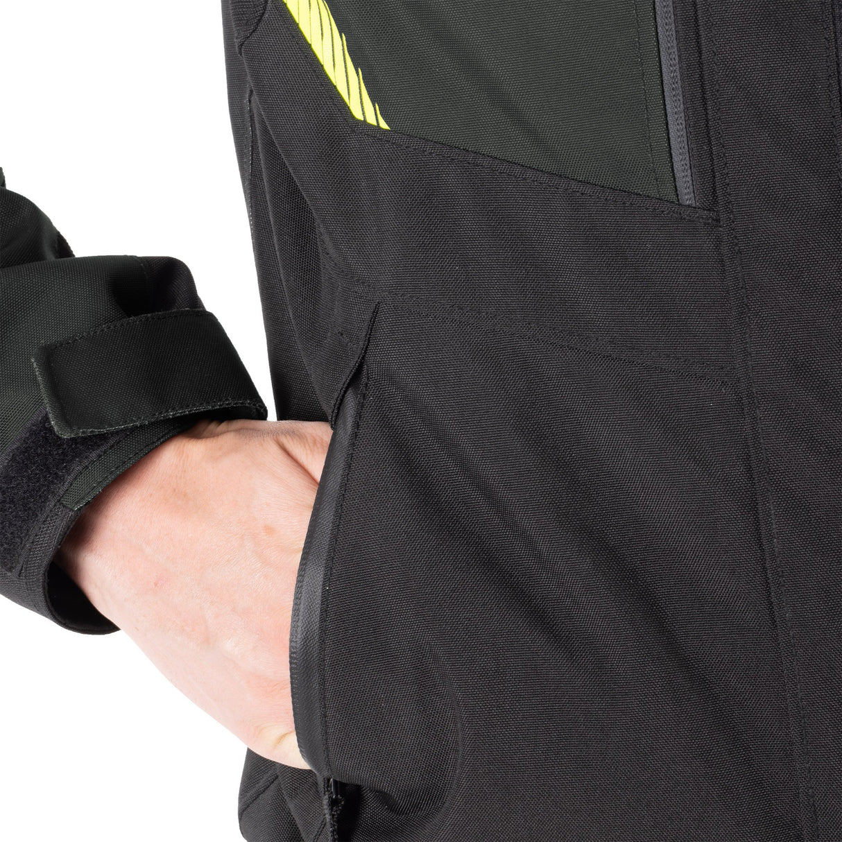 Oxford Toronto 1.0 D2D Men's Motorcycle Jacket Black Green Fluo