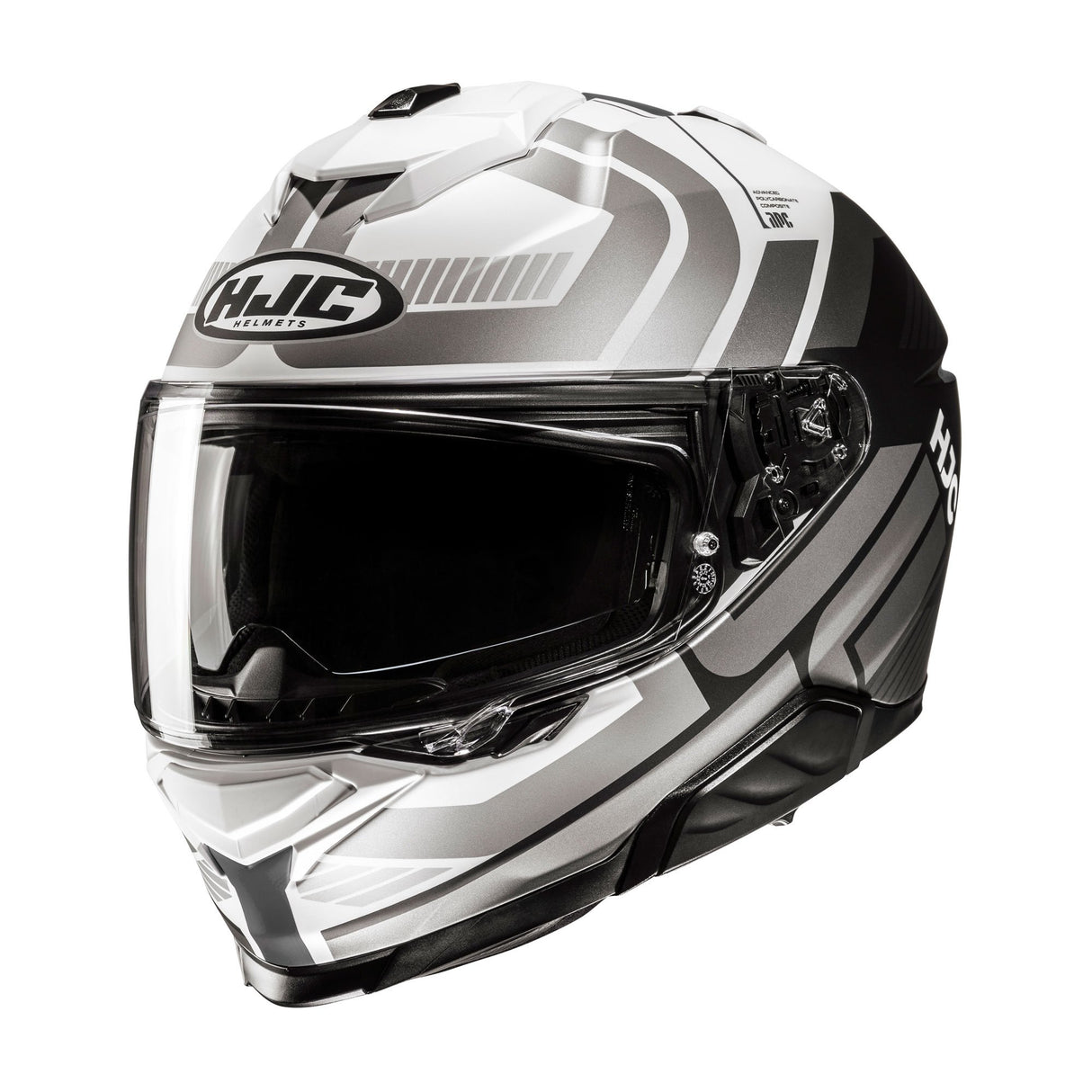 HJC I71 Viz MC5 Black Motorcycle Helmet White Silver Grey