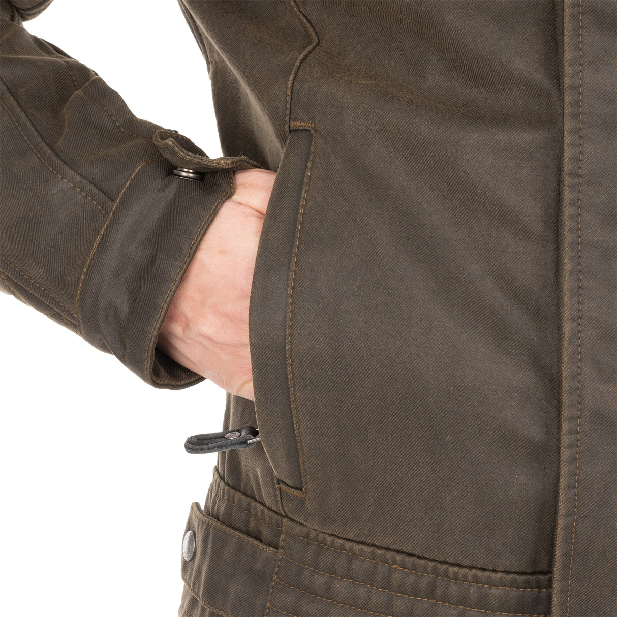 Oxford Hardy Wax 2.0 Men's Motorcycle Jacket Khaki