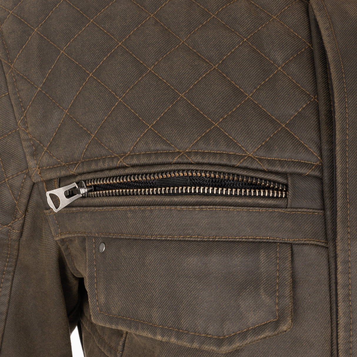 Oxford Hardy Wax 2.0 Men's Motorcycle Jacket Khaki