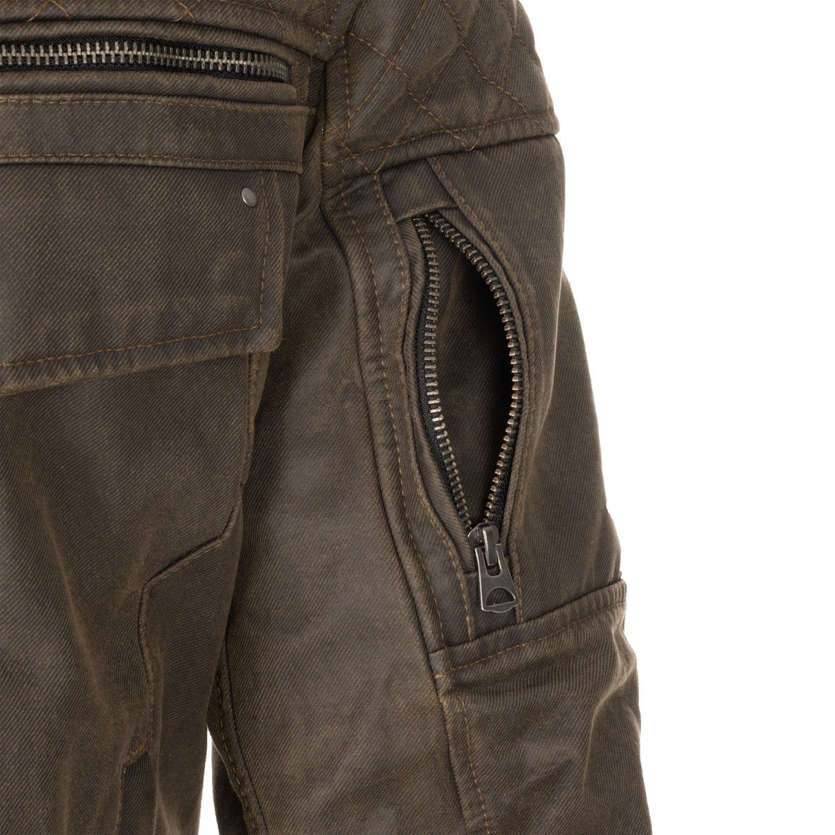 Oxford Hardy Wax 2.0 Men's Motorcycle Jacket Khaki