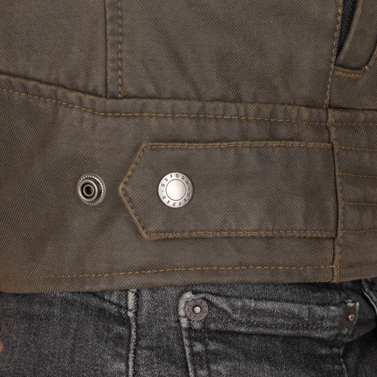 Oxford Hardy Wax 2.0 Men's Motorcycle Jacket Khaki