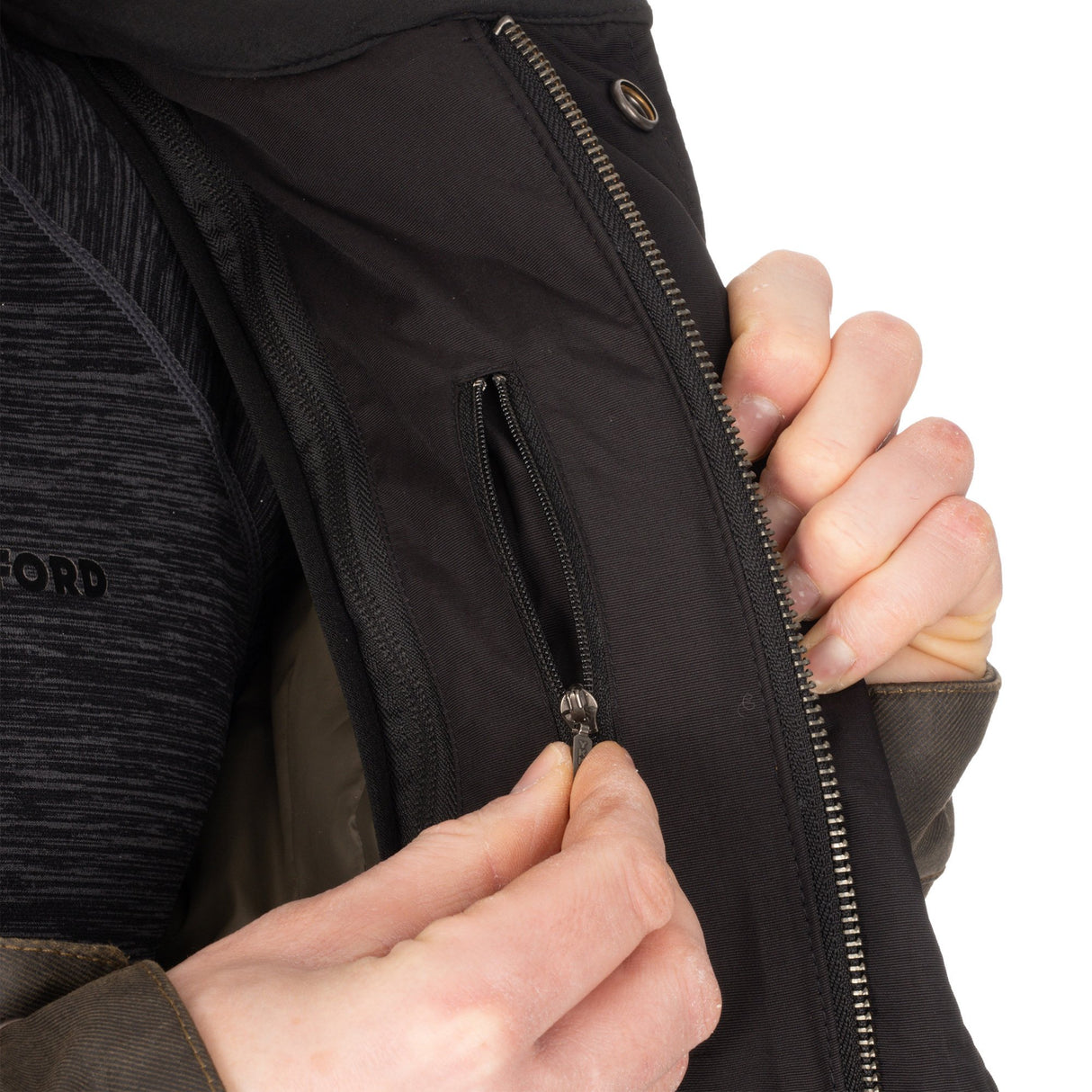 Oxford Hardy Wax 2.0 Men's Motorcycle Jacket Khaki