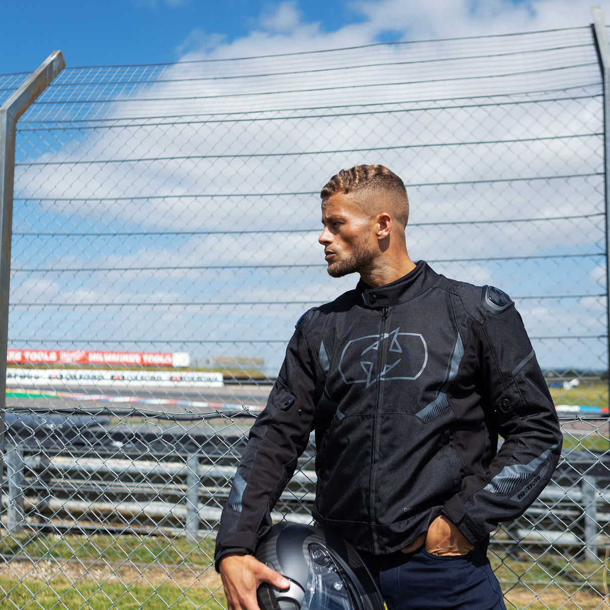 Oxford Omega 1.0 D2D Men's Motorcycle Jacket Stealth Black