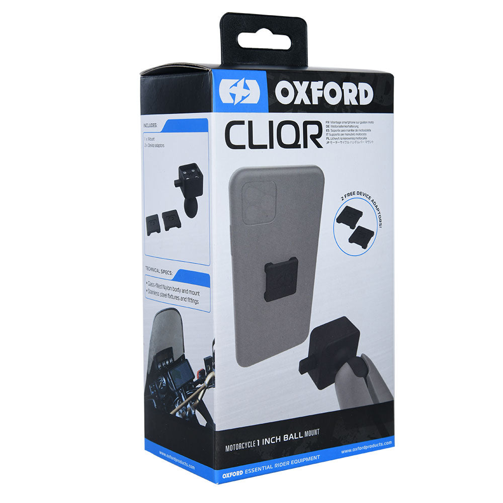 Oxford CLIQR OX853 Motorcycle 1 Inch Ball Motorbike Phone Mount System