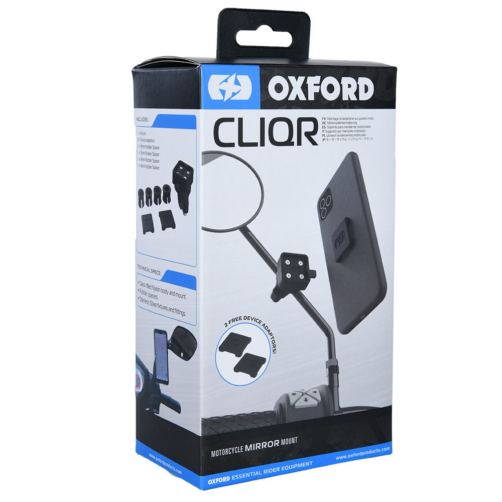 Oxford CLIQR OX854 Motorcycle Motorbike Device Phone GPS Mirror Mount