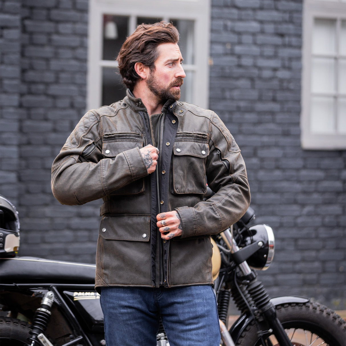 Oxford Sterling D2D Motorcycle Jacket Khaki