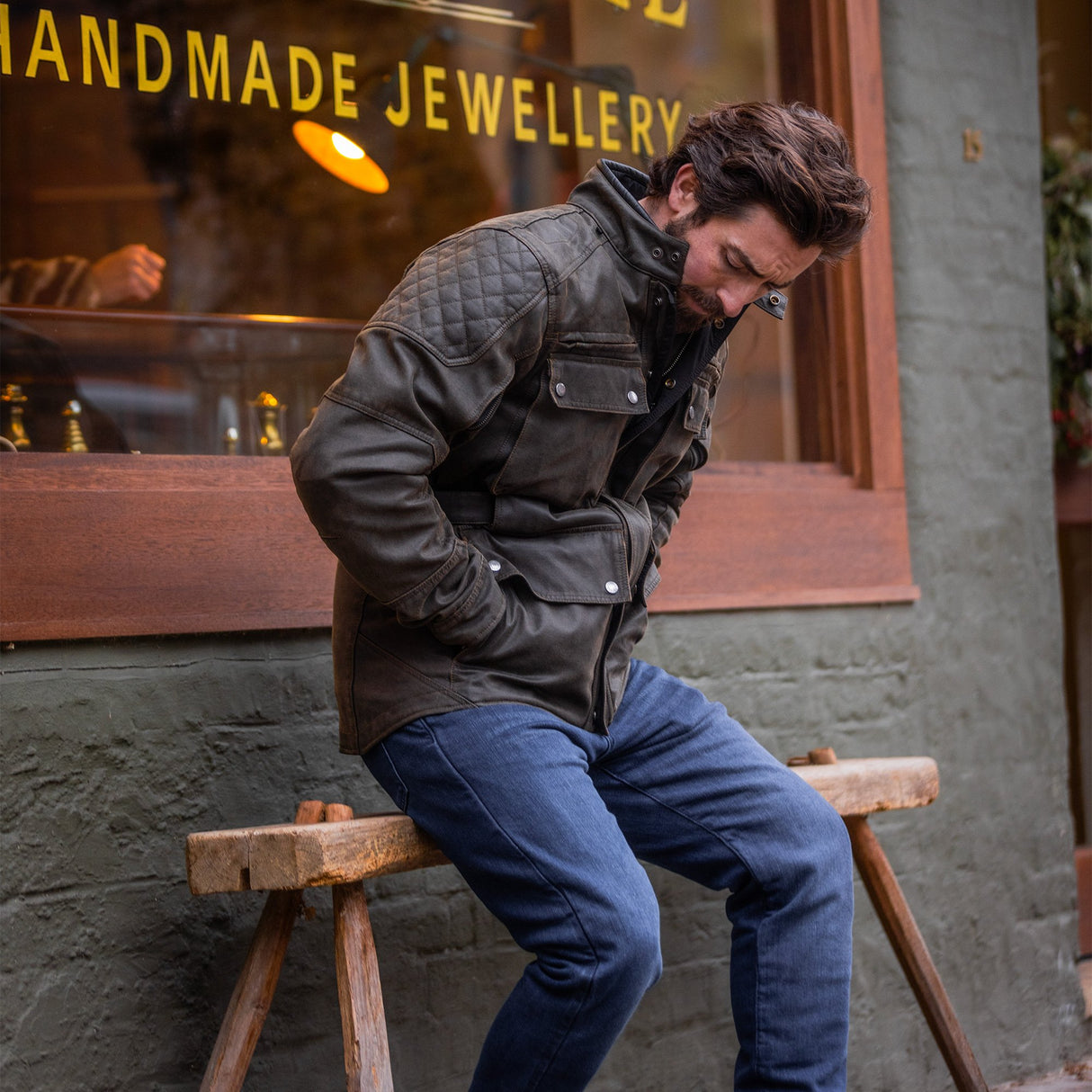 Oxford Sterling D2D Motorcycle Jacket Khaki