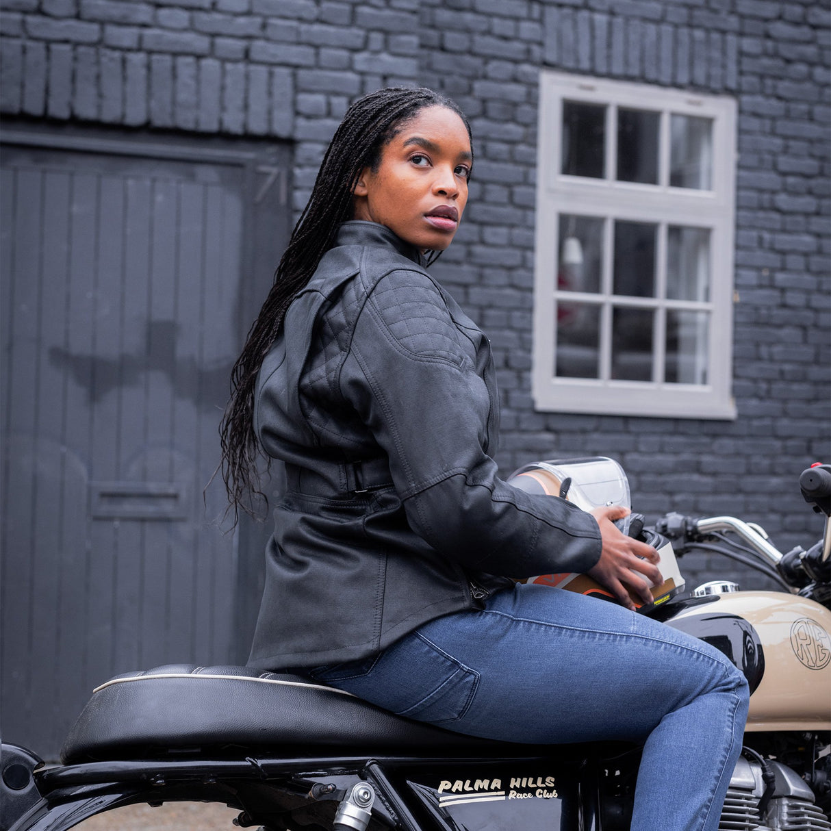 Oxford Sterling D2D Ladies Motorcycle Jacket Black