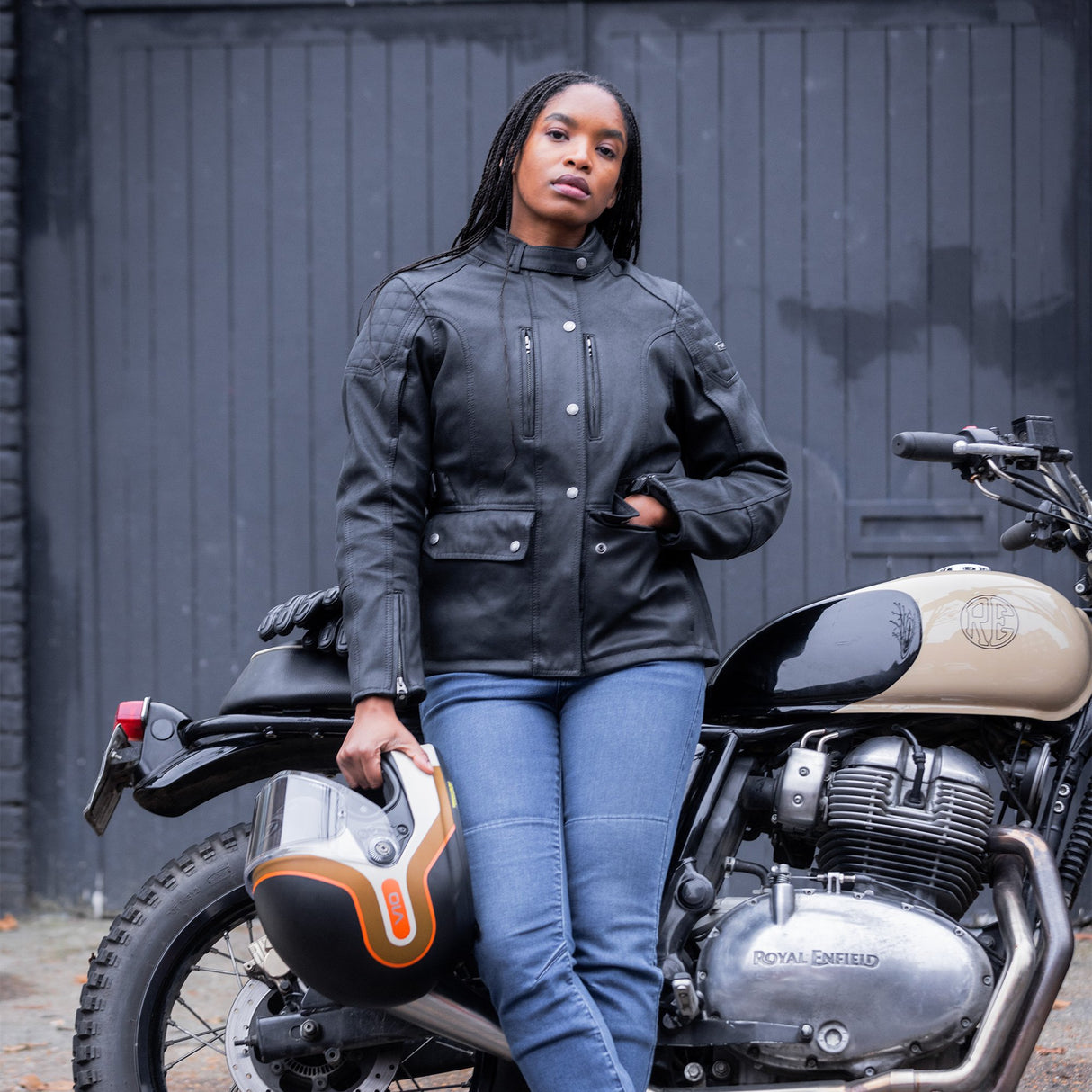 Oxford Sterling D2D Ladies Motorcycle Jacket Black