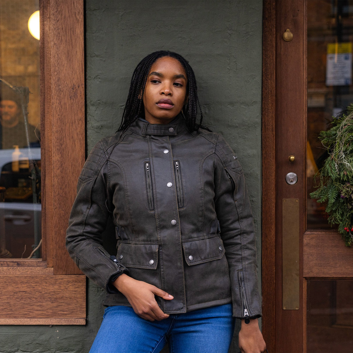 Oxford Sterling D2D Ladies Motorcycle Jacket Khaki