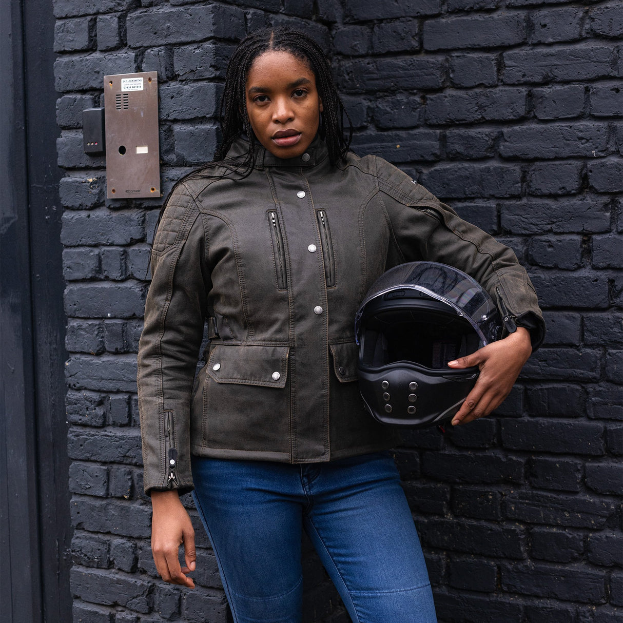 Oxford Sterling D2D Ladies Motorcycle Jacket Khaki